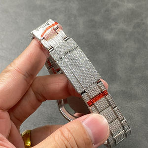 Relojes Mecánicos de Diseño de Alta Gama con Movimiento Seagull de China, 41 mm, Reloj Completamente Adornado con Diamantes, Moissanita o Zirconia - Product Image 5