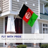 Bandera Personalizada de Afganistán/Palestina, Roja, Blanca y Azul, de Poliéster, para Decoración de Paredes, Exteriores, Hogar y Jardín