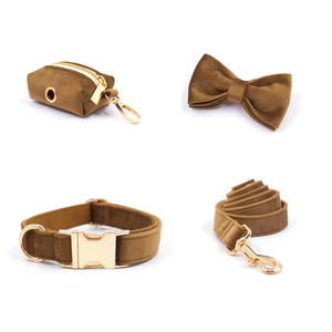 Ensemble de colliers et laisses de luxe en velours pour chien, sacs à crocs de formation <span class=keywords><strong>Louis</strong></span> - Product Image 3