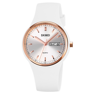 Reloj Skmei 2057, Oferta, Dorado, Cuarzo, Estilo Simple, Esfera Clásica, Aleación, Silicona, Reloj de Mujer - Product Image 3