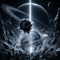 Flacon de parfum de luxe en verre en forme de Saturne avec bouchon martelé sculpté