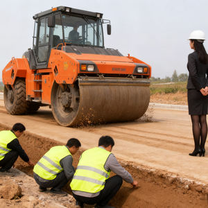 Proveedores de China 510 Rodillo de carretera vibratorio de tambor único para TEMA DE Con Ruction - Product Image 1