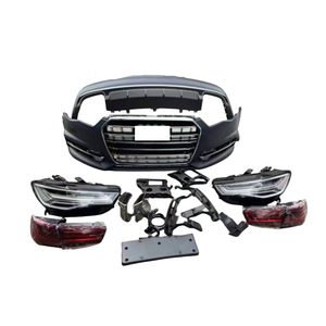 Kit Carrozzeria Anteriore e Posteriore per <span class=keywords><strong>Audi</strong></span> <span class=keywords><strong>A6</strong></span> 2012-2015 con Fari Fendinebbia - Aggiornamento Bolt-On Nero Universale - Product Image 1