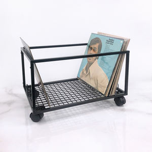 แท่นวางอัลบั้มโลหะพร้อมล้อชั้นวาง <span class=keywords><strong>CD</strong></span> สำหรับร้านค้าขายปลีก - Product Image 1