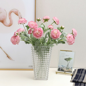 Bouquet de fleurs artificielles en soie, 20 pouces, trois têtes, toucher réel, écologique, fait main, imperméable, moderne, pour mariage, fête des mères - Product Image 3