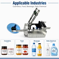 Étiqueteuse semi-automatique de bureau pour bouteilles rondes, usage commercial et industriel, pour l'étiquetage de bouteilles d'eau et de vin, prix de gros