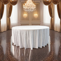 Nappe de table ronde en velours doux de luxe haut de gamme pour la décoration de la maison, des restaurants et des banquets