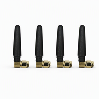 Antenne WiFi 2,4 GHz SSMA mâle 3dBi omnidirectionnelle en forme de L, antenne de routeur longue portée en caoutchouc pour intérieur et extérieur