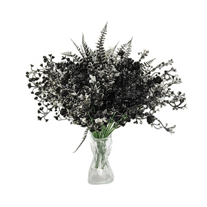 Plantas Artificiales de Eucalipto Persa Negras Personalizadas para Halloween, Hojas de Plástico para Decoración de Jardín y Fiestas - Product Image 1