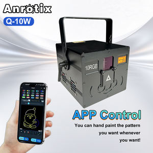 Q-10W Nouvelle arrivée, spectacle de lumière laser RGB rouge vert bleu, animation DJ disco, effet 3D, projecteur laser avec contrôle DMX512, IP20 - Product Image 1