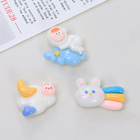 Breloques en résine motif lapin de dessin animé, accessoires DIY pour coques de téléphone et chaussures