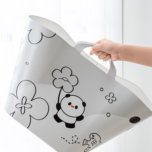 Panidea Family Plastic Storage Basket With Lid And Handle Rectangle PP Material For Toy And Laundry Storage - Product Image 3