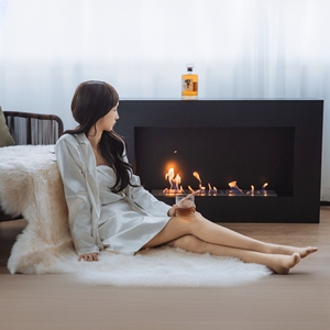 <span class=keywords><strong>Cheminée</strong></span> à <span class=keywords><strong>éthanol</strong></span> intégrée en acier au design moderne d'intérieur de haute qualité pour salon salle à manger villa caractéristique de feu au sol - Product Image 2