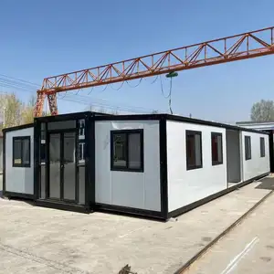 プレハブ住宅ポータブルヴィラ3ベッドルームキャビン拡張可能な折りたたみ式小さな家