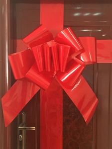 Fiocco per <span class=keywords><strong>Porta</strong></span> in Polipropilene Rosso per Matrimoni <span class=keywords><strong>con</strong></span> Nastro in Plastica, Dimensioni Personalizzabili, Decorazioni Festive per <span class=keywords><strong>Porta</strong></span> d'Ingresso e Feste - Product Image 1