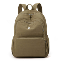Mochila de nailon para mujer, ligera, de gran capacidad, impermeable, para ordenador portátil, mochila escolar universitaria, mochila de viaje informal para mujer