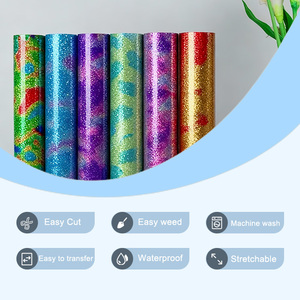 Cowint nhiệt độ cao Nhiệt Báo Chí sắt-on chuyển Pet phim textil HTV Vinyl đám mây long lanh truyền nhiệt khắc 100-130um - Product Image 2