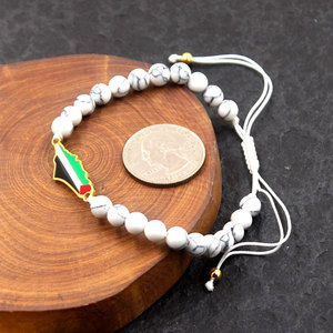 Wholesale 316L Stainless Steel 14k 18k Gold Plated Fashion <b>Bracelets</b> & Bangles Palestine Map <b>Adjustable</b> <b>Bracelet</b> for Women - Product Image 2