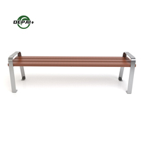 Bancs de jardin en composite bois-plastique pour terrasse, mobilier d'extérieur, sièges extérieurs pour parcs publics