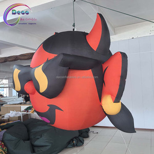 Bắt mắt phim hoạt hình Inflatable treo bò với sừng và kính cho quảng cáo inflatables - Product Image 4