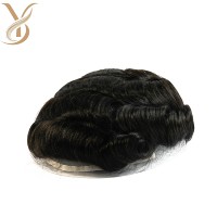 Tupé de Cabello Humano 100% para Hombre, Estilo BIO, Densidad 120, con PU y Encaje para una Línea de Cabello Invisible