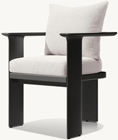 Chaise de salle à manger en métal de style moderne et rustique, design minimaliste, durable et luxueuse, pour hôtel et parc