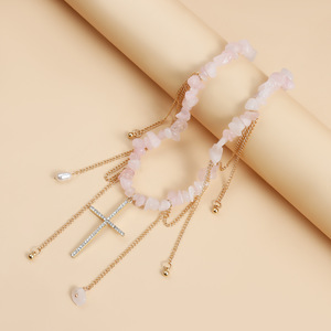 ยุโรปและอเมริกันเครื่องประดับข้ามพรมแดนสร้อยกระดูกไหปลาร้าประดับพลอยเทียมพู่โซ่บุคลิกวัยรุ่นผู้หญิงสไตล์ธรรมชาติ - Product Image 4