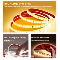 Bande lumineuse LED 220V haute luminosité, étanche, flexible, IP65, intelligente, lumineuse, découpable, pour extérieur