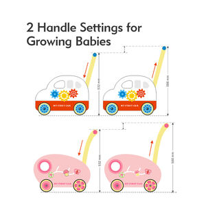 Jouets éducatifs Montessori en <span class=keywords><strong>bois</strong></span> pour les tout-petits <span class=keywords><strong>de</strong></span> 1 à 3 ans, poussette à pousser pour bébé - Product Image 4