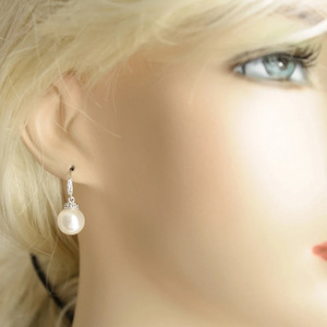 Eleganti Orecchini Pendenti con Perle e Pietre per Donne, Orecchini Semplici per Uso Quotidiano e Feste, Gioielli alla Moda - Product Image 6