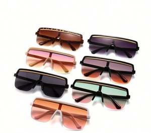 Gafas de Sol de Moda 2020, Montura Media, Parte Superior Plana, Cuadradas, UV400, para Mujer, Tamaño Grande - Product Image 2