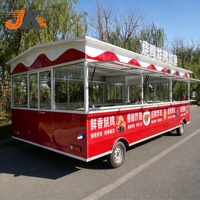 Camion de restauration mobile, camionnette à café de style bus, chariot de traiteur, chariot à burgers et frites, voiture de restauration, bar mobile, restauration rapide, résistant à la rouille, alimentation intégrée