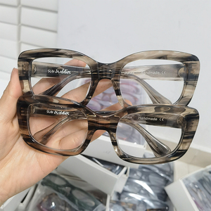 Chất lượng cao Mix kho đầy màu sắc ưa thích dày Acetate khung kích thước lớn đa giác Acetate quang học kính kính khung giá rẻ - Product Image 5