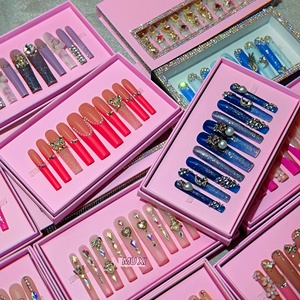 <span class=keywords><strong>Faux</strong></span> Ongles Réutilisables à Presser, Couverture Complète, Pointes Acryliques, Kit Artificiel pour DIY Nail Art, Coiffure de Salon, Fourniture en Gros - Product Image 2