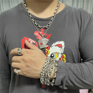 Collar con Colgante de Cartas de Póker de Acero Inoxidable, Diseño Royal Flush, Joyería de Moda para Hombre, Regalo 120159 - Product Image 4
