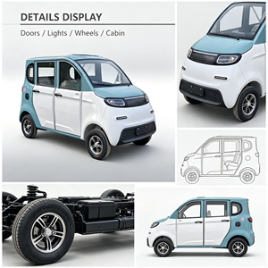 Coche Eléctrico Mini EV de 4 Puertas y 4 Ruedas Barato para Exportación China, Vehículo Eléctrico de Nueva Energía para Pasajeros Adultos y Familias - Product Image 4
