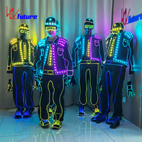 Ensemble de danse lumineux à LED tendance pour la scène, comprend des vêtements de performance de ballet