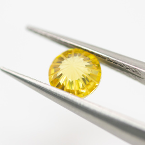 Pietra sciolta prezzo di fabbrica all'ingrosso pietra artificiale di colore giallo dorato rotondo speciale fuochi d'artificio tagliati zirconi - Product Image 5