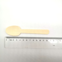 Prix d'usine Mini cuillère à crème glacée en bambou jetable de 13cm pour le camping