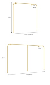 Expositor de Ropa de Hierro Forjado Dorado Estilo Influencer para Tiendas de Ropa, Perchero de Pie para Boutiques de Hombre y Mujer - Product Image 5