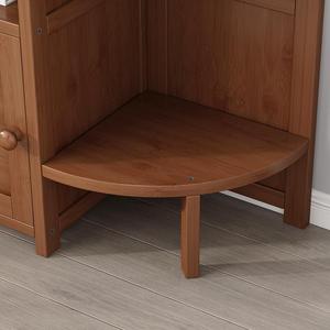 Juego de muebles de esquina de bambú que ahorran espacio: Librería, estante de almacenamiento, gabinete de esquina triangular y estantería estrecha - Product Image 4