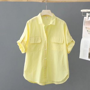 Chemisiers et hauts décontractés à col rabattu, manches boutonnées, imprimé rayé, tendance et en promotion pour femmes - Product Image 2