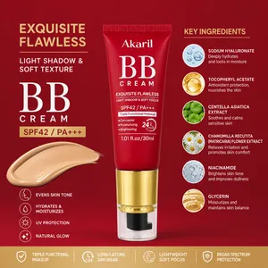 Akaril Exquisite Flawless BB Cream <span class=keywords><strong>SPF42</strong></span> PA Sunscreen Foundation Triple Functional Makeup Brightening Whitening Concealer - Product Image 5