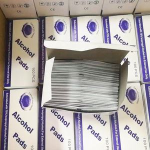 75% Logo Kustom Isopropil Bantalan Persiapan Alkohol untuk Penggunaan Luar 100 Buah Per Kotak - Product Image 6