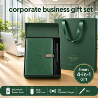 Coffret Cadeau d'Entreprise Universitaire Haut de Gamme Gravé avec Boîte Rigide, Carnet à Chargement Sans Fil et Stylo – Édition Académique
