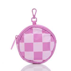 Custom rotondo impermeabile Tyvek piccolo portachiavi con cerniera Mini portafoglio con chiusura a Clip portachiavi Tyvek portamonete - Product Image 1