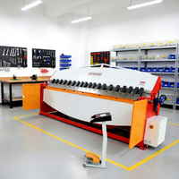 Machine à plier la tôle électrique manuelle de type américain de 10 pieds pour boîtes et panneaux, avec frein à doigts
