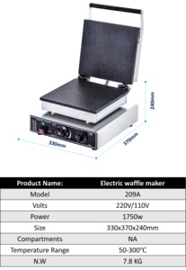 Máquina comercial para hacer conos de helado, máquina eléctrica para hacer rollos de huevo, cono, panadero DIY con temporizador y Control de temperatura - Product Image 2