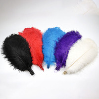 Beste Qualität 45-50cm natürliche große Gefieder flauschige lila Straußen federn Federn für Karneval Feder Flügel Kleid Handwerk