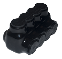 Conectores de Cable Eléctrico Negros UL QMS-S250-4, Conectores Multi-Tap Aislados, Terminales LUG de Entrada de un Solo Lado, UL y No UL